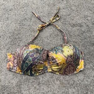 VS - 36C Colorful Paisley Halter Bikini Top